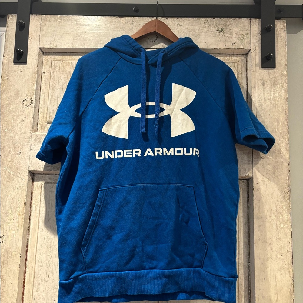 Under Armour Royal Blue Hoodie with White Logo